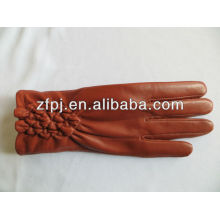 Lady Leder Handschuhe dicken warmen Herbst / Winter Frauen Palme rote Skins